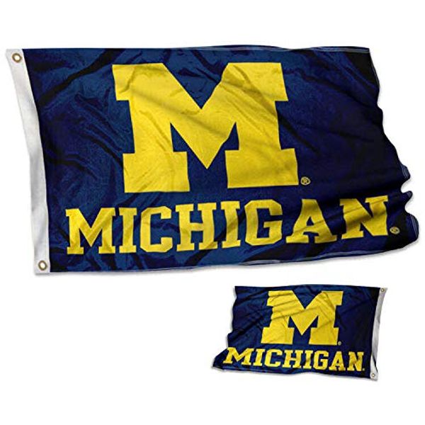 Michigan Team University Wolverines Double Sided Flag