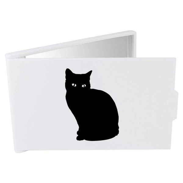 Azeeda 'Sitting Cat' Compact/Travel/Pocket Makeup Mirror (CM00011509)