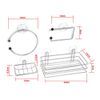 TMZ Chrome Wire Bathroom Shower Accessories Set Kit Modern Suction Easy Fitting