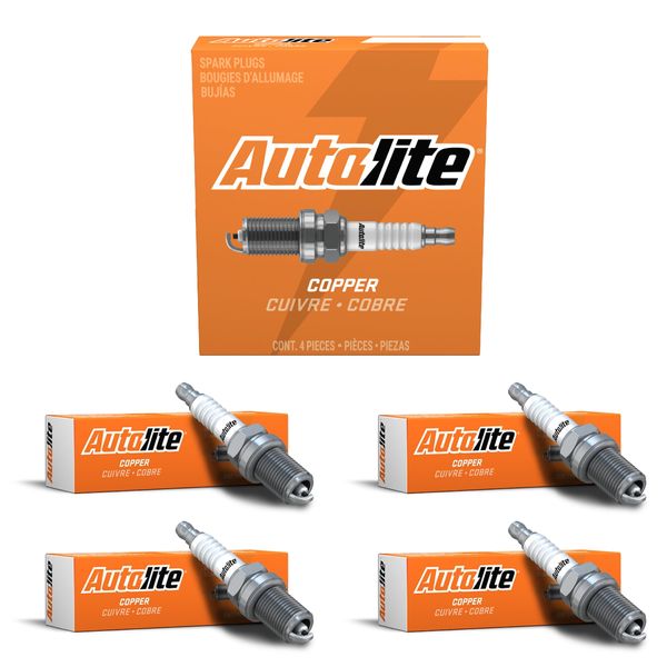 Autolite 5245 Copper Resistor Automotive Replacement Spark Plugs (4 Pack)