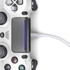 PAXO 2x 4m charging cable for PS4 controller, micro USB charging cable, micro USB cable, nylon, micro USB, fabric jacket, aluminum plug, white
