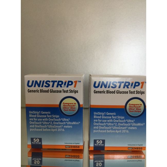 Unistrip 1 Blood Glucose Test Strips 100 Qty.  Exp 05/2025. Free shipping