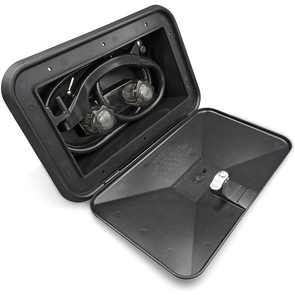 B& B Molders 94196 Exterior Shower with Box - Black Package