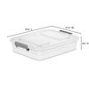 (4 pack) Sterilite 6.2 Qt. Modular Latch Box Plastic, Titanium