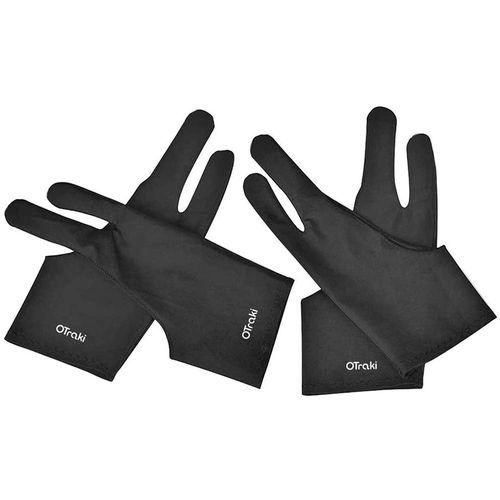 OTraki Pack of 4 Anti-fouling Gloves for Graphic Tablet Drawing Glove Elastic Digital Drawing Gloves Artist Glove for Right and Left Graphics Tablet Pen Monitor (S-7 x 18.5 cm)