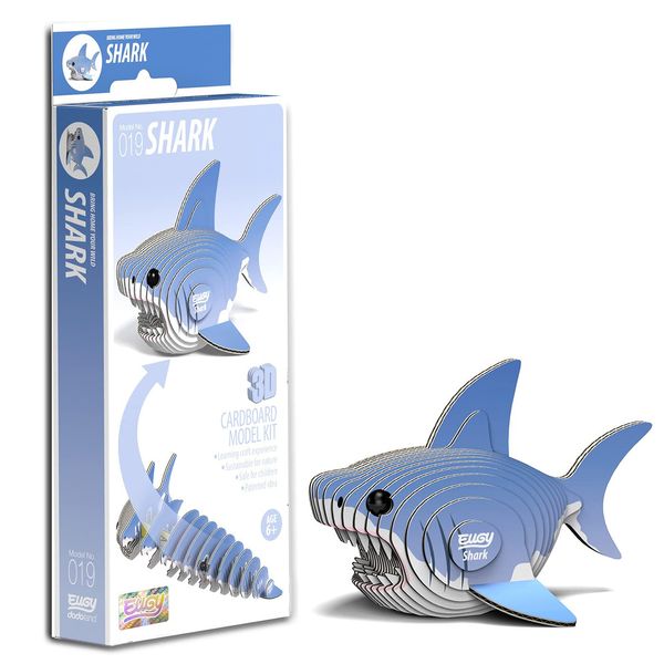 EUGY 3D Shark Model, Craft Kit