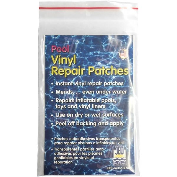 JED Pool Tools 35-240 Vinyl Patch Pool/Spa Repair Kit Self-Adhesive
