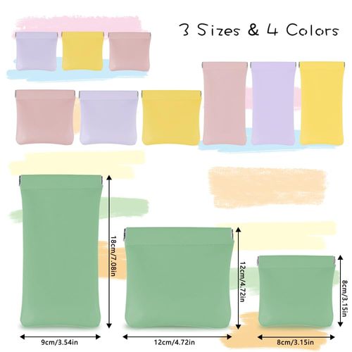 Borse Cosmetiche Tascabili Squeeze Top, 12 Pack Piccolo Trucco Borsa Per Borsa Mini Portatile Tasca Cometic Bag Per Le Donne Coin Purse Rossetto Cosmetici Accessori Organizzatore Trucco Pouch