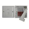 Cat6 Single Outlet Faceplate and Backbox Combo with IDC tool and Fixings