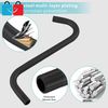 12" S-Shaped Shower Head Extension Arm Riser, Matte Black, High Rise Bathroom 