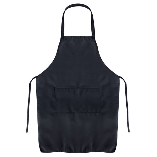 Jazooli Unisex Apron with Pockets - Cooking Aprons for Women, Men & Kids, Cleaning, Hairdressing & Waitress Apron with Pockets - One Size Fits All, Kitchen Accessories, Black apron