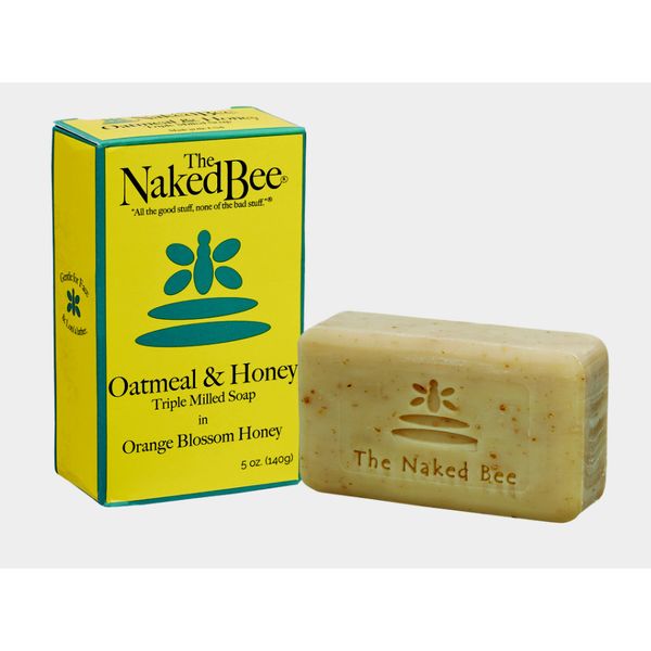 The Naked Bee Exfoliating SOAP BAR Oatmeal & Honey Orange Blossom Honey 5 oz NEW