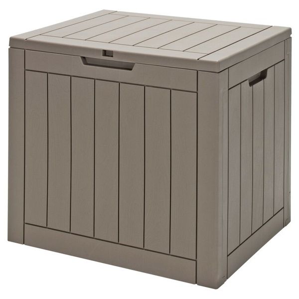 30 Gallon Outdoor Storage Organizer Deck Box Seating Container With Lockable Lid