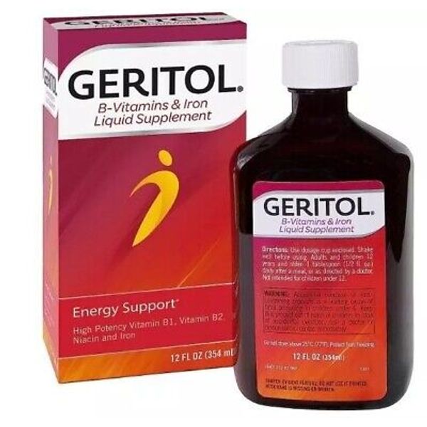 Geritol Liquid B-Vitamins & Iron Supplement 12 oz