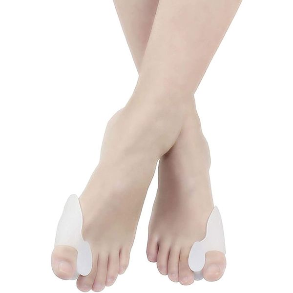 PEDIMEND Silicone Gel Bunion Splint (4PAIR) - Toe Separators/Straightener - Toe Separator Reduces Toe Pain and Foot Pain - Reduce Pressure and Friction - Foot Care