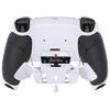 eXtremeRate Black Rubberized Grip Programable RISE4 Remap Kit for ps5 Controller BDM 010 & BDM 020, Upgrade Board & Redesigned White Back Shell & 4 White Back Buttons for ps5 Controller