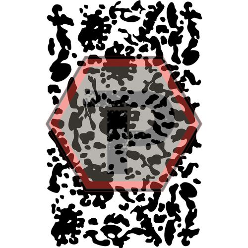 Tactical Penguin German Flecktarn Stencil, 7x11", High Bake - High Heat - Oven Cured Cerakote, Gunkote, & Duracoat Vinyl Stencil for DIY Spray Paint & Coating Projects