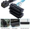 NFHK Internal Mini SAS SFF-8643 Host to 4 SAS 29pin SFF-8482 Target Disk 6Gbps Data Server RAID Cable