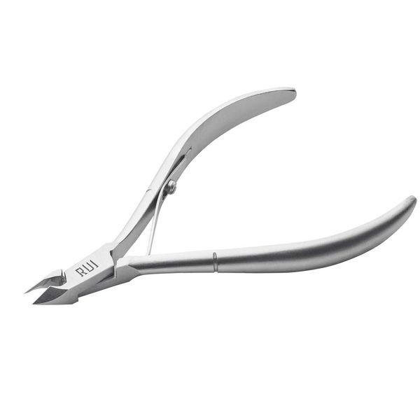 Rui Smiths Professional Cuticle Nippers | Precision Surgical-Grade Stainless Steel Cuticle Trimmer, French Handle D01 (Single Spring 4mm Jaw)