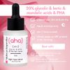 Skincyclopedia AHA Exfoliating Night Serum with 20% Lactic, Glycolic and Mandelic Acid and PHA - Chemical Peel Solution for Spots, Hyperpigmentation, Acne Scars and Pores - for Men and Women, 30ml