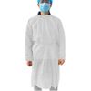 KOVIDSUN 100pcs White Disposable Protective Clothes,One Size Fits Most, Unisex