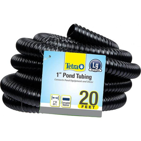 Tetra Pond Tubing 1 Inch Diameter, 20 Feet Long, Connects Black