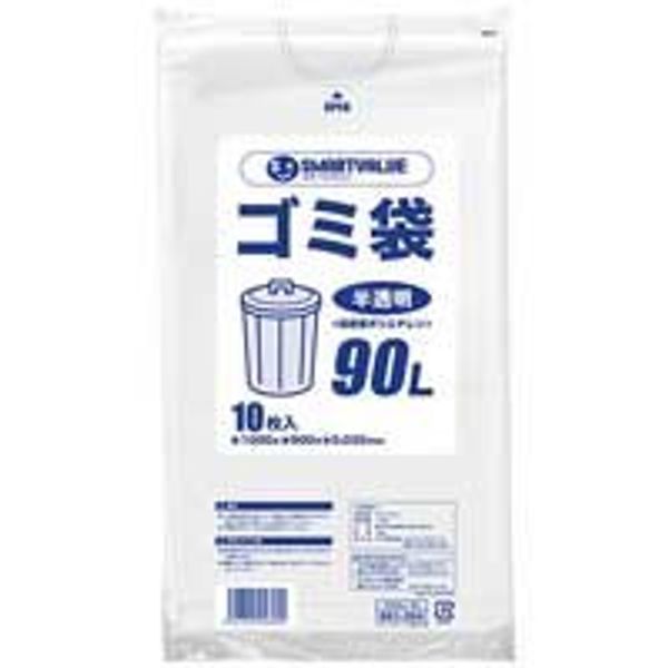 Smart Value Trash Bag LDD n209j of Translucent, 90l, 10 – 90