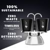 Bialetti Mini Express Induction Coffee Maker, Aluminium, Black, 2 Cups