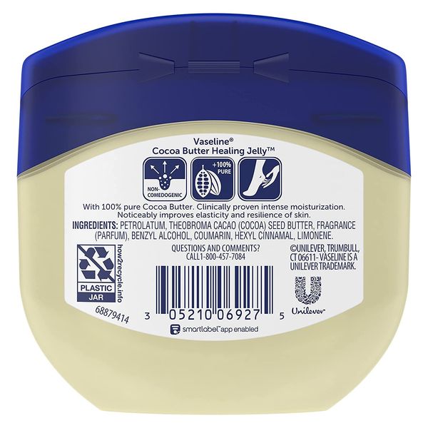 Vaseline Rich Conditioning Petroleum Jelly Cocoa Butter, 7.5 Ounces