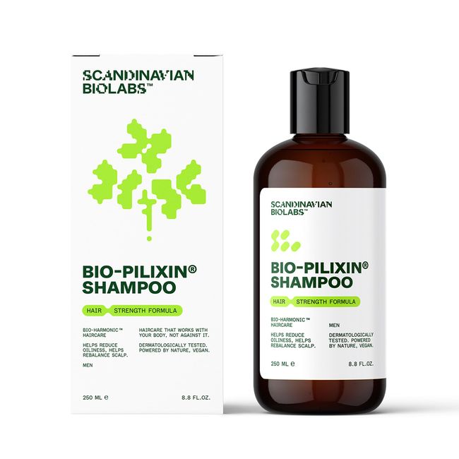 Scandinavian Biolabs Hair Shampoo für Manner | Natürliche Formel zur Stärkung des Haares mit einer sanften Reinigung | Befeuchtet Kopfhaut & Haar, reduziert die Talgproduktion