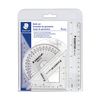 Staedtler Math Set with Ruler, 2 Triangles, Protractor, portable 4 piece, 569 WP4