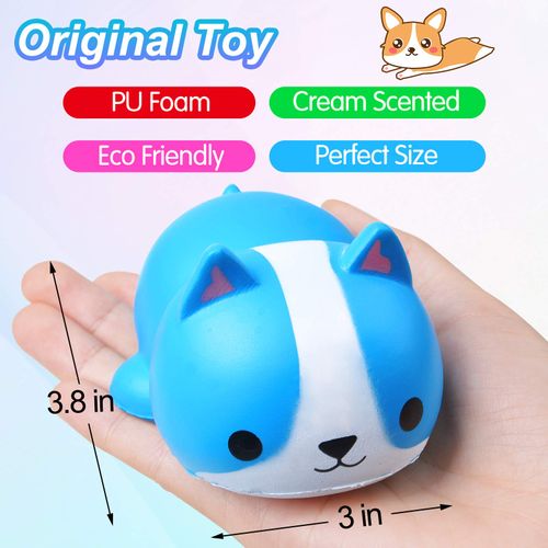 6PCS Cat Squishies Kids Xmas Stocking Stuffers Jumbo Animal Squishy Toys Slow Rising Stress Relief Fidget Toys for Adult Kids Treasure Box Classroom Prizes Party Favors Valentines Easter Goodie Bag