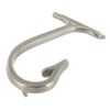 B7804 Fish Hook Buckle, Nickel Matte, Solid Brass-LL, 1-1/2"