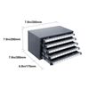 Drill Bit Dispenser Organizer Cabinet Five-Drawer for 33/64" to 63/64"
