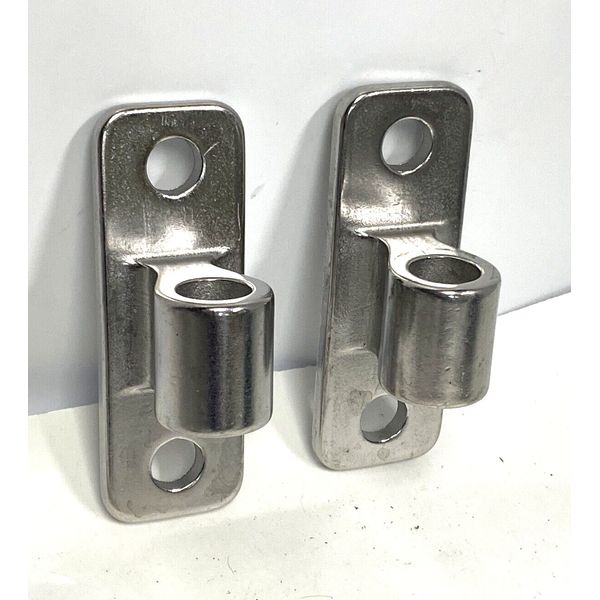 2-Pk Cast 304 Wall Mount Gate Hinge Flat Back for Chain Link Wood Fence Post