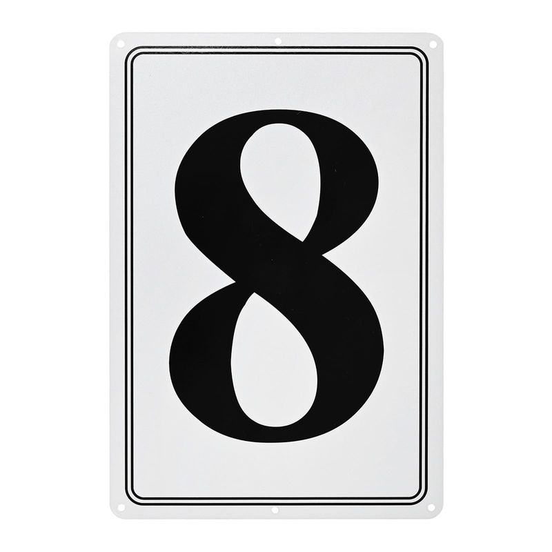 M METERXITY Aluminum Number Sign 8, 11.8 Inch House Numbers and Metal ...