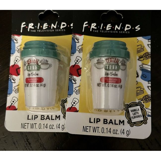 Friends, the TV series (2) Lip Balm Vanilla Latte Flavored, Central Perk NEW