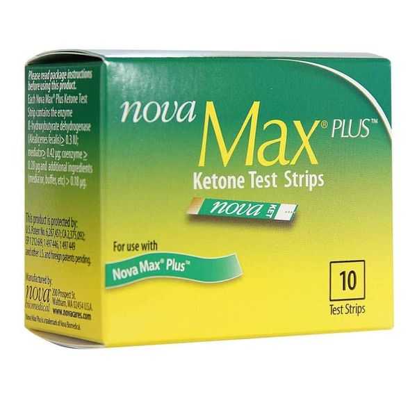 Nova Max Plus Ketone Test Strips - Box of 10