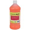 School Smart Tempera Paint, Orange, 1 Quart Bottle