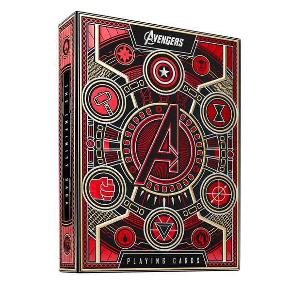 avengers infinity saga red playing cards