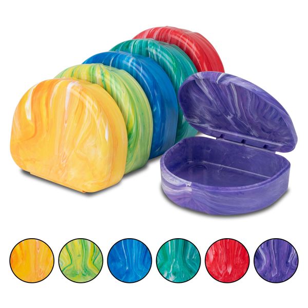 Marble Retainer Cases with Labels (3 Pack)