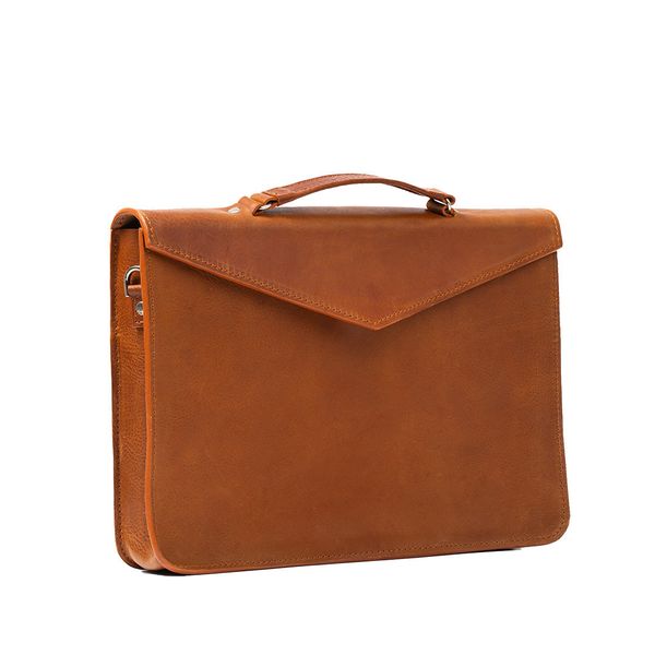 Leather Briefcase (Tan) - Tan