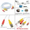 150ft Power Video Security Camera BNC Cable CCTV Wire Cord w Extension Connector