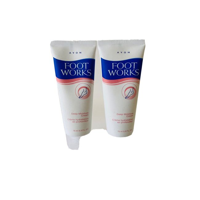 LOT OF 2 AVON FOOT WORKS DEEP MOISTURE CREAM 2.5oz. EACH (NEW)