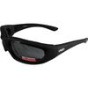Global Vision Eyewear Kickback Sunglasses with EVA Foam, Smoke Tint Lens, Soft Touch Black Frame