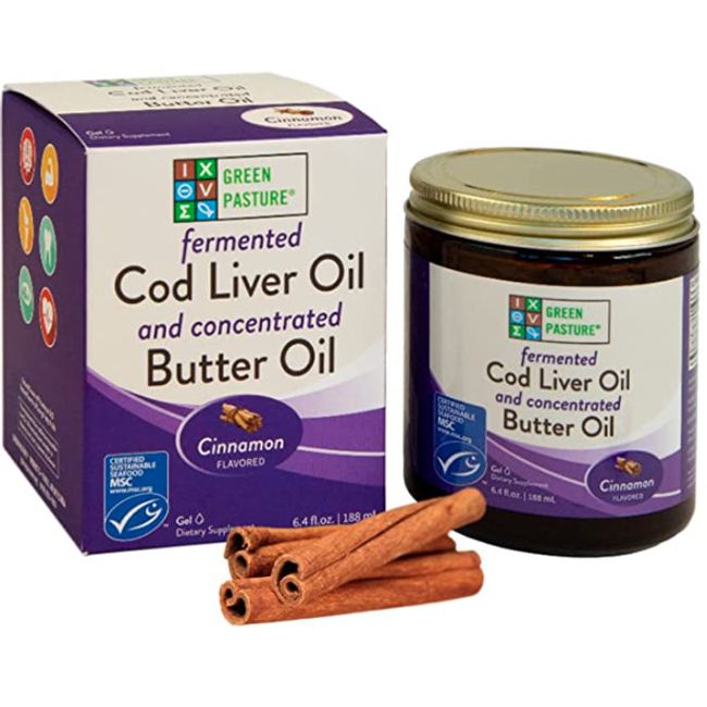 Green Pasture Fermented Cod Liver OilConcentrated Butter Oil – Cinnamon EXP 2025