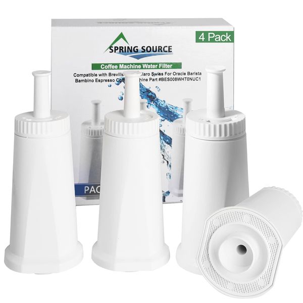 4Pack Water Filters for Sage Coffee Machine Models SES 990/980/500/878/875/880/920/810,Appliances BES008 Softener for Sage Water Filter for sage Barista Express Water Filters for sage Barista pro
