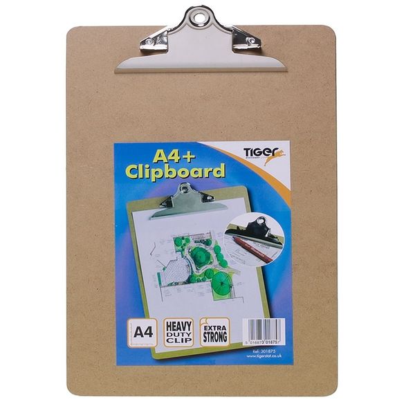 A4 + PLUS Masonite Tough Heavy Duty Clipboard Extra Strong