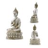 Ornerx Thai Sitting Buddha Statue for Home Decor Ivory 6.7 "