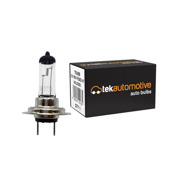 Tek Automotive H7 Headlight Bulb 499 Car Bulbs 12V 55W PX26D 477 - Car Headlight Bulb Replacement, Bright Beam, Easy Install - Long Lasting for Enhanced Visibility and Safety on the Road